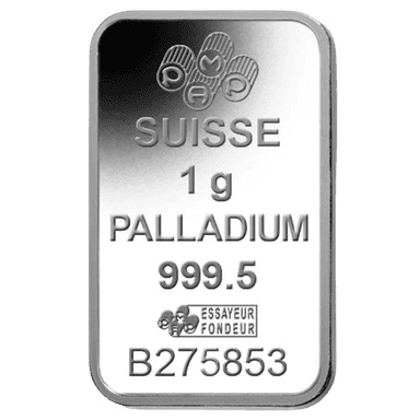 1 gram palladiumbaar LBMA