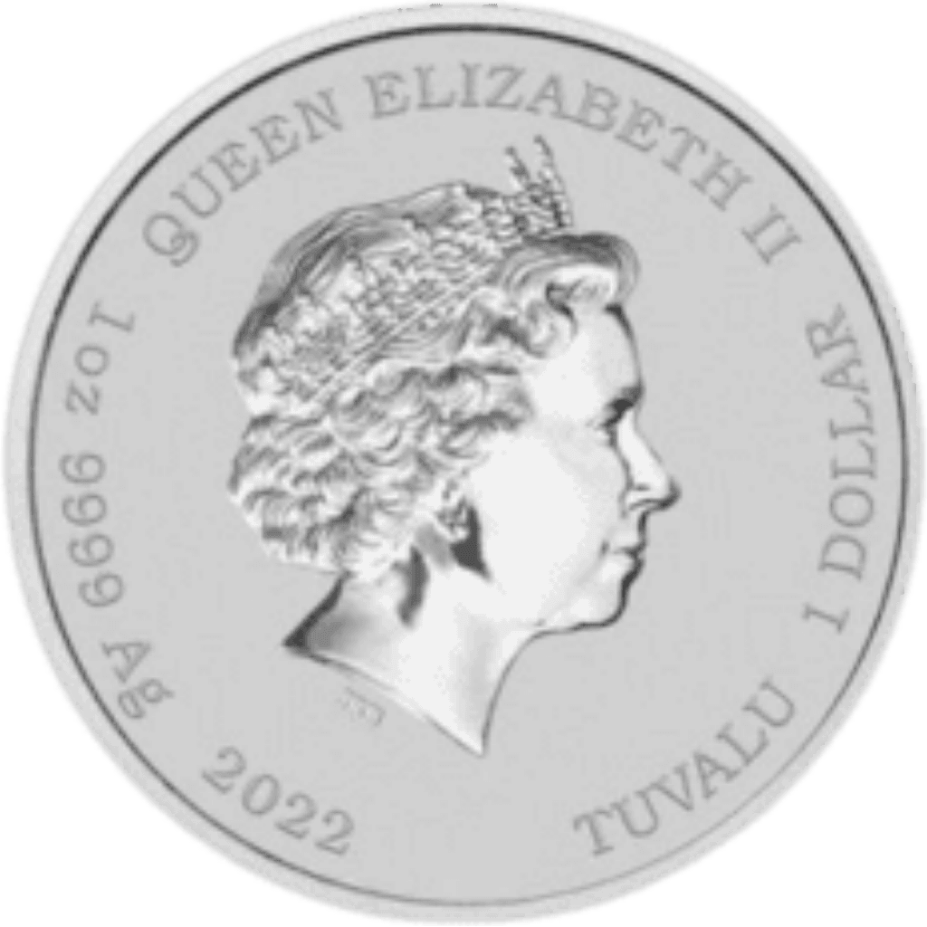 Zilveren James Bond coloured munt 1 troy ounce