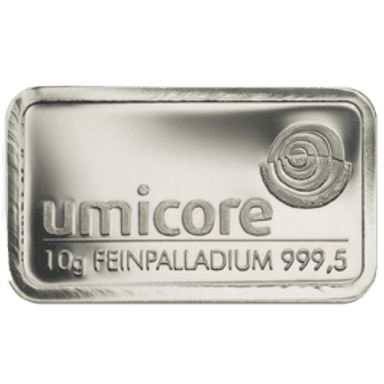 10 gram palladiumbaar LBMA