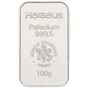 100 gram palladiumbaar LBMA 3
