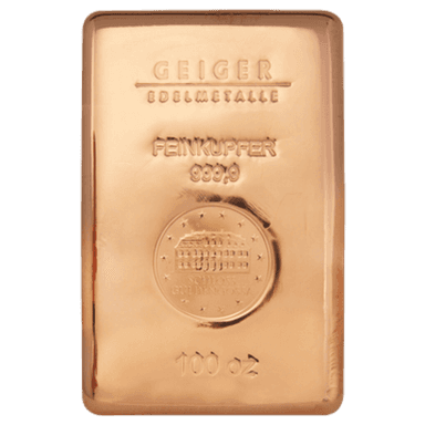 100 troy ounce koperbaar divers