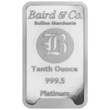 1/10 troy ounce platinabaar LBMA