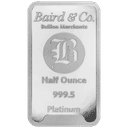 1/2 troy ounce platinabaar LBMA 1