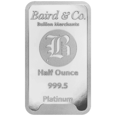 1/2 troy ounce platinabaar LBMA