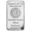 1/4 troy ounce platinabaar LBMA 1