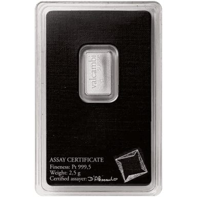 2,5 gram platinabaar LBMA