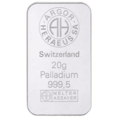 20 gram palladiumbaar LBMA