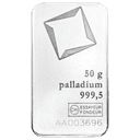 50 gram palladiumbaar LBMA 1