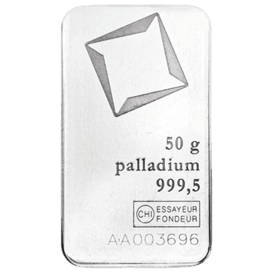 50 gram palladiumbaar LBMA