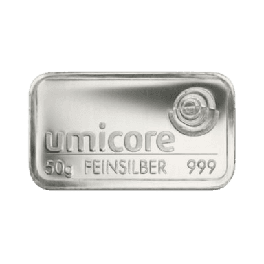 50 gram zilverbaar LBMA