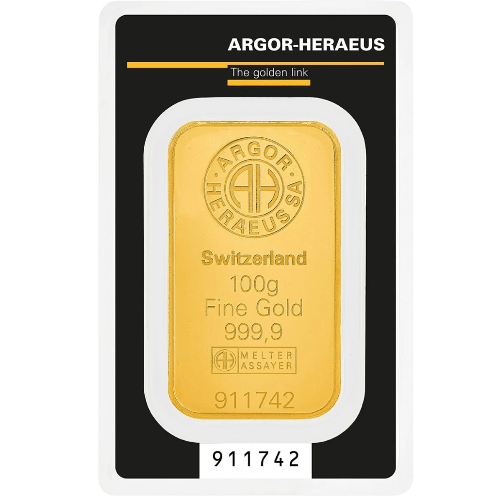Argor-Heraeus goudbaar 100 gram