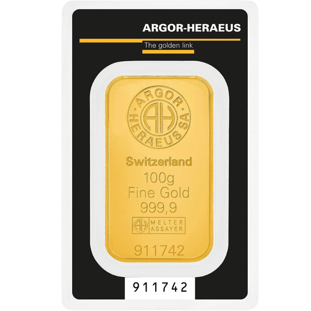 Argor-Heraeus goudbaar 100 gram