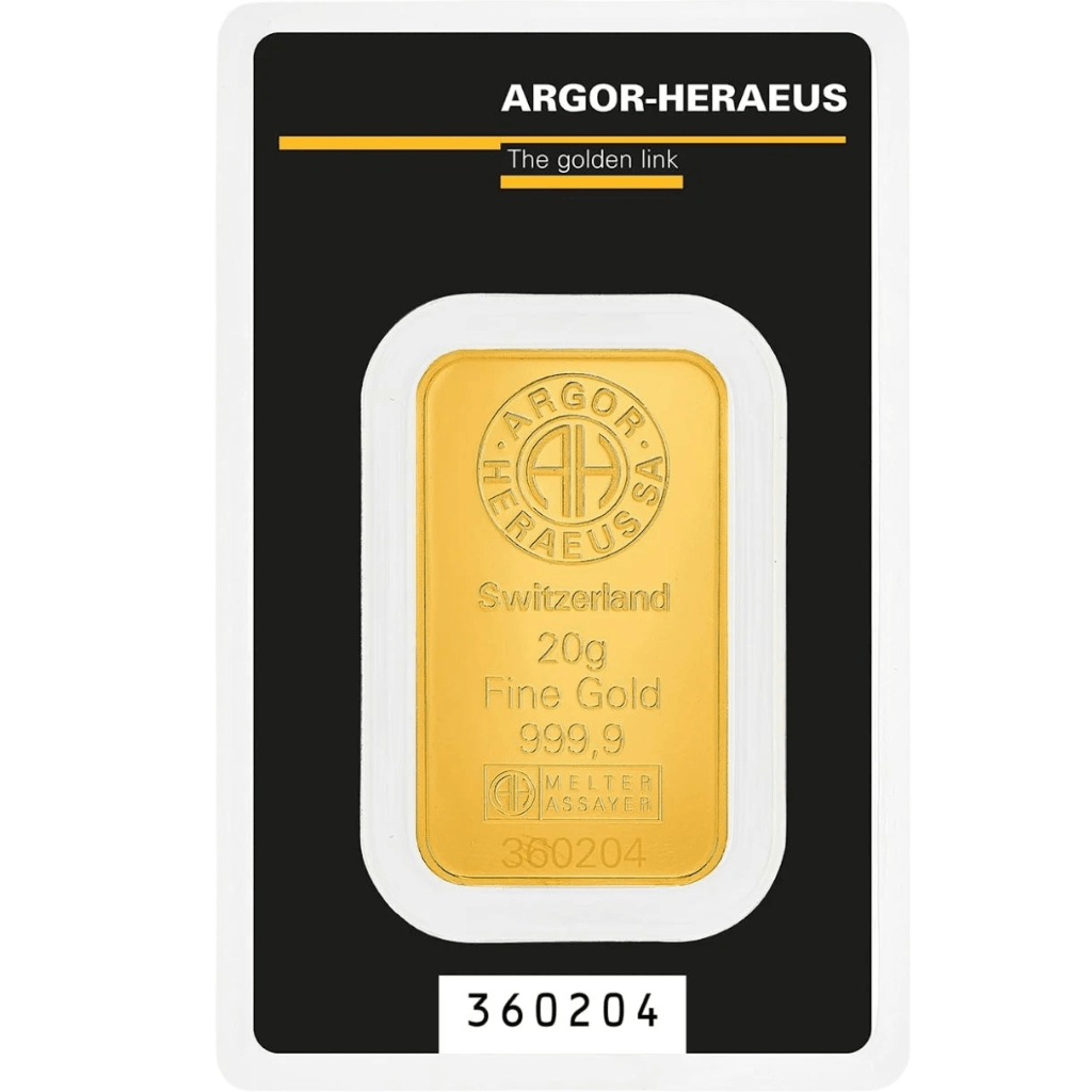 Argor-Heraeus goudbaar 20 gram