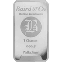 Baird & Co palladiumbaar 1 troy ounce 1