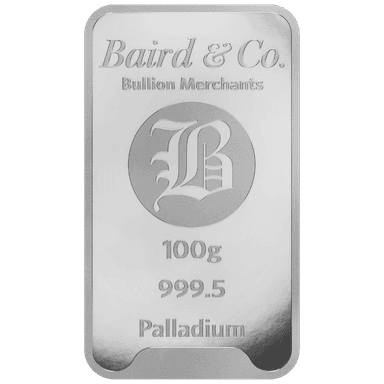 Baird & Co palladiumbaar 100 gram