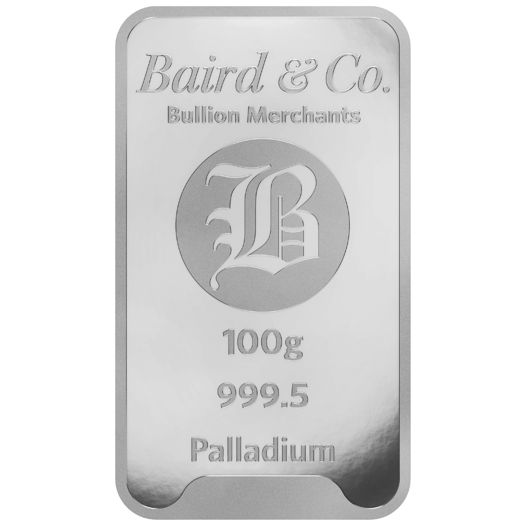 Baird & Co palladiumbaar 100 gram