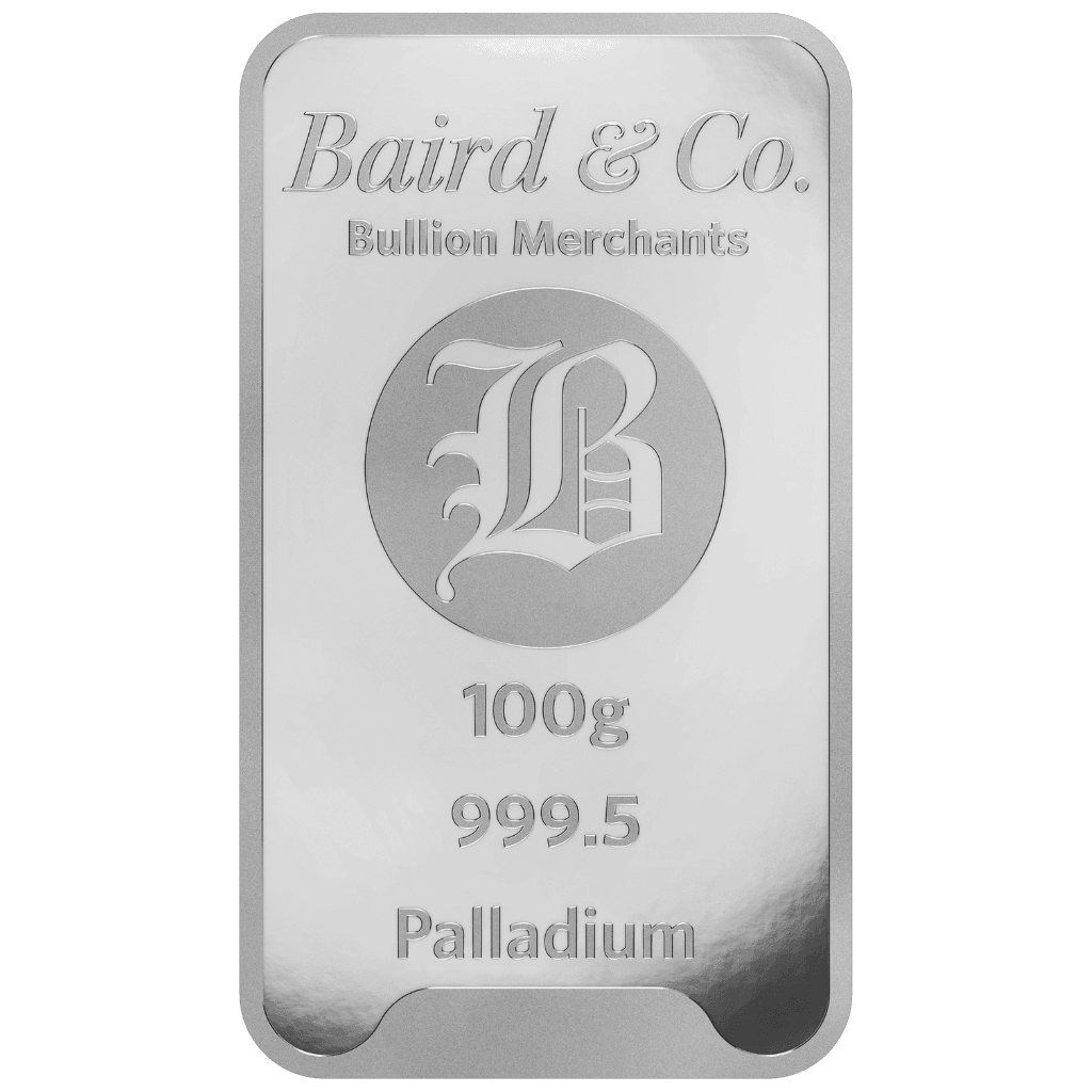 Baird & Co palladiumbaar 100 gram