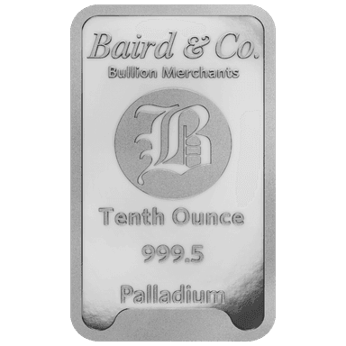 Baird & Co palladiumbaar 1/10 troy ounce