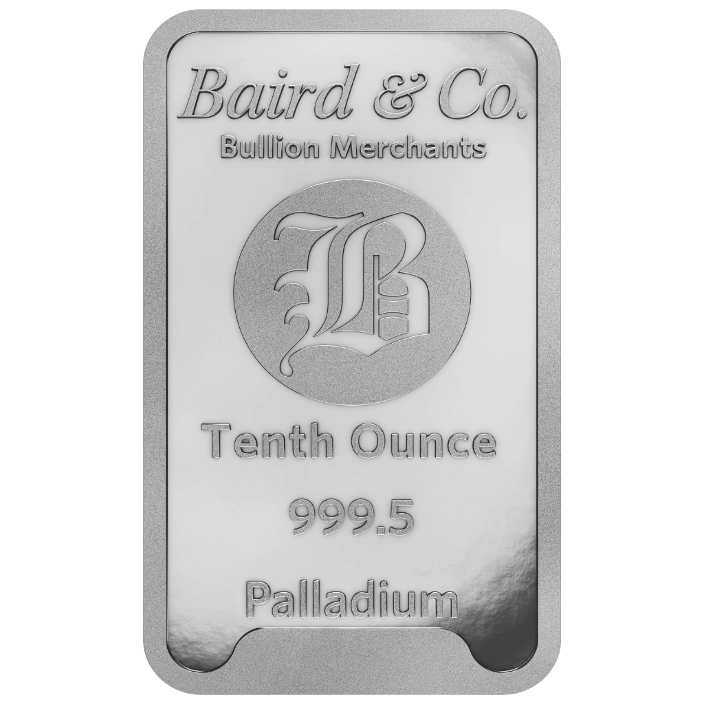 Baird & Co palladiumbaar 1/10 troy ounce