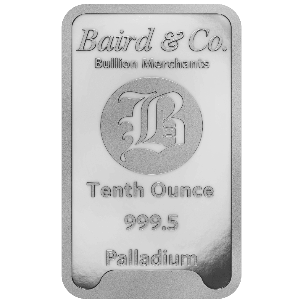 Baird & Co palladiumbaar 1/10 troy ounce