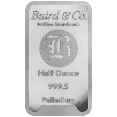 Baird & Co palladiumbaar 1/2 troy ounce