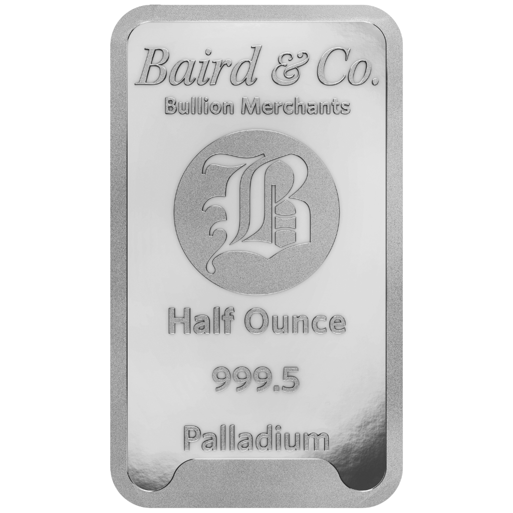 Baird & Co palladiumbaar 1/2 troy ounce