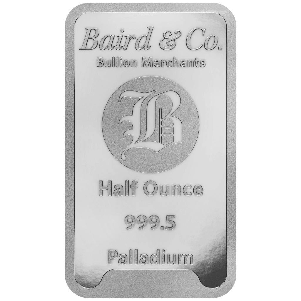 Baird & Co palladiumbaar 1/2 troy ounce