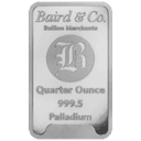 Baird & Co palladiumbaar 1/4 troy ounce 1