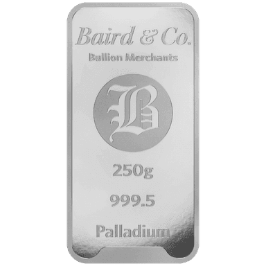 Baird & Co palladiumbaar 250 gram