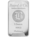 Baird & Co platinabaar 1 troy ounce 1