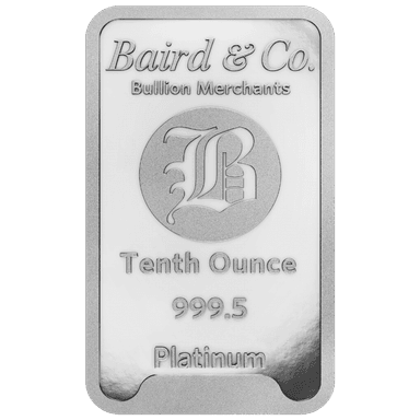 Baird & Co platinabaar 1/10 troy ounce
