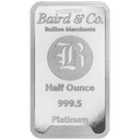 Baird & Co platinabaar 1/2 troy ounce 1