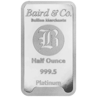 Baird & Co platinabaar 1/2 troy ounce