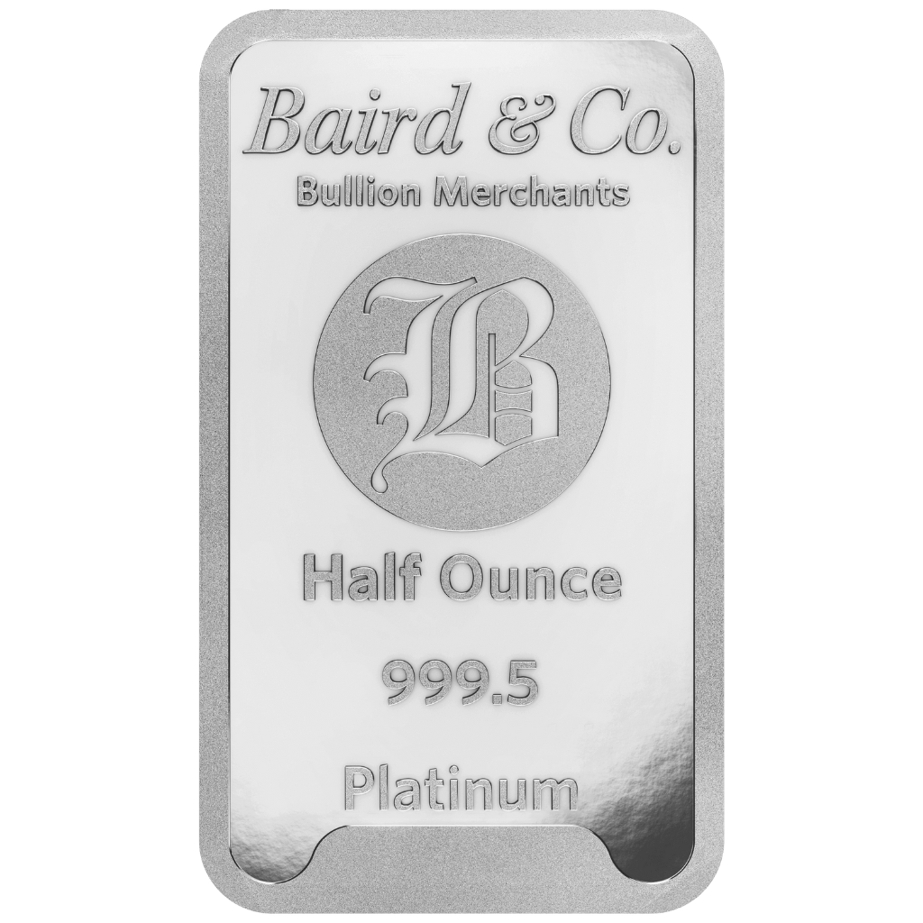 Baird & Co platinabaar 1/2 troy ounce