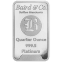 Baird & Co platinabaar 1/4 troy ounce 1