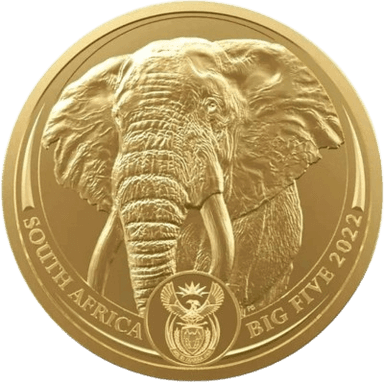 Big Five Elephant gouden 1 troy ounce munt