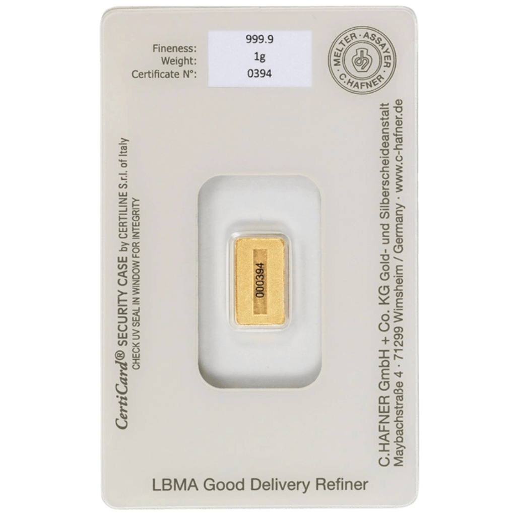 C.Hafner goudbaar 1 gram
