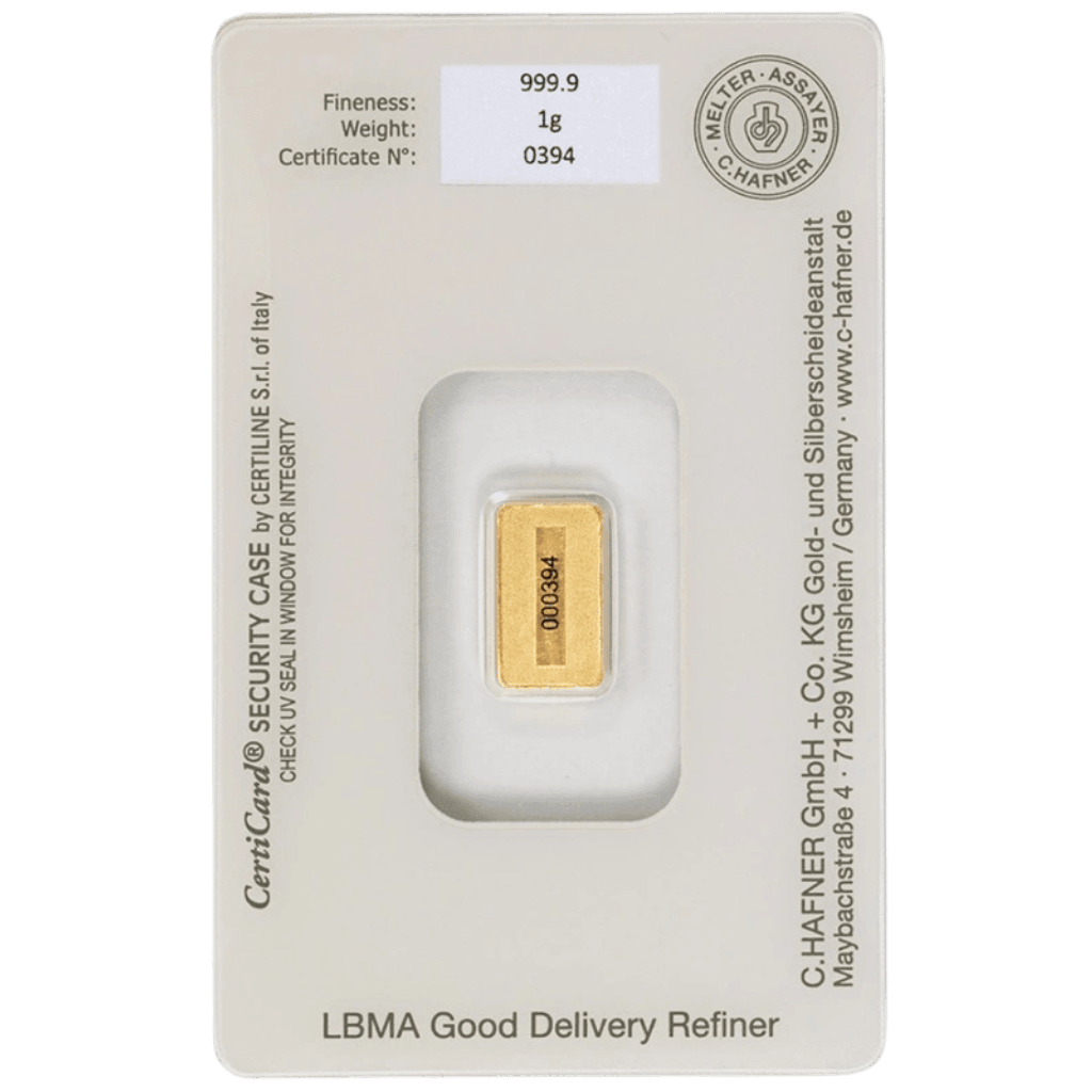 C.Hafner goudbaar 1 gram