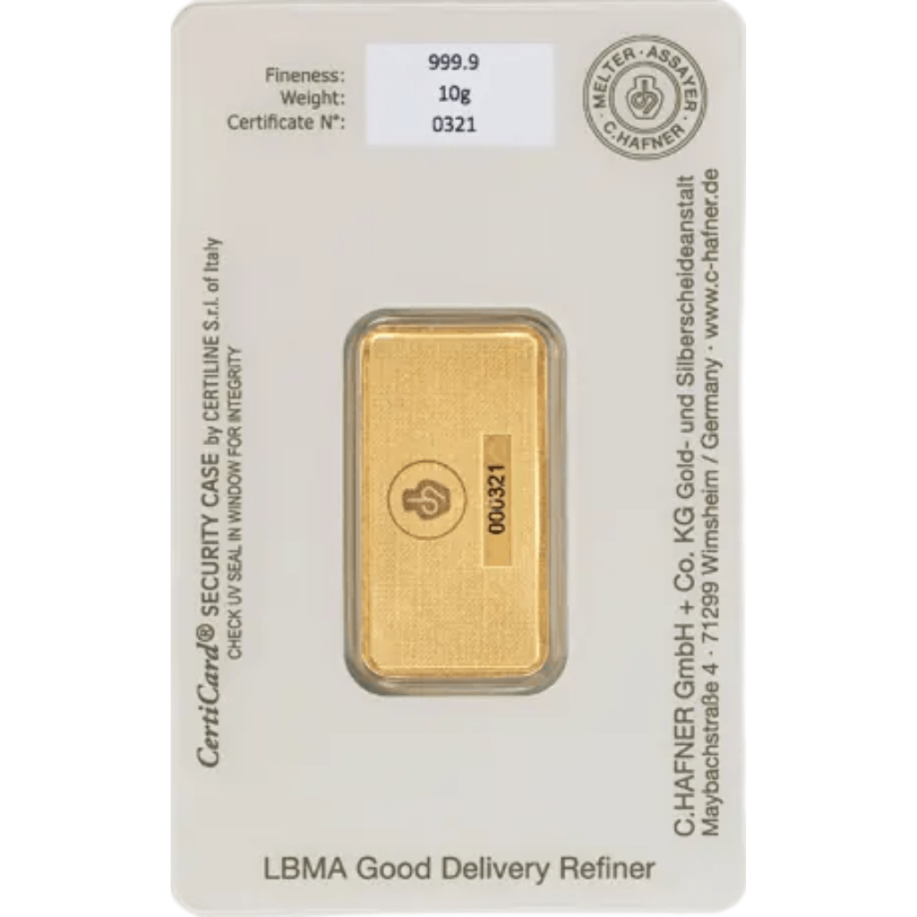 C.Hafner goudbaar 10 gram