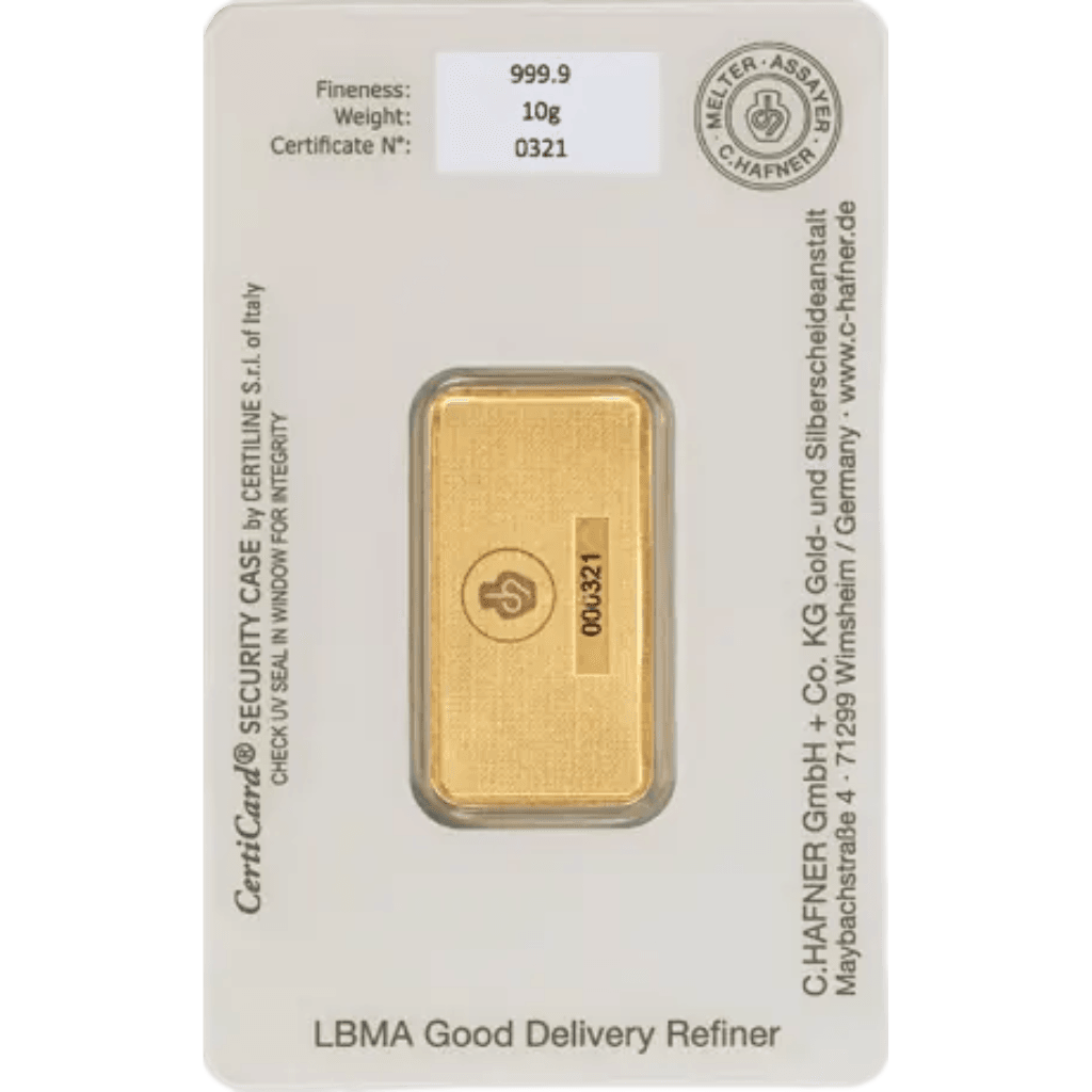 C.Hafner goudbaar 10 gram