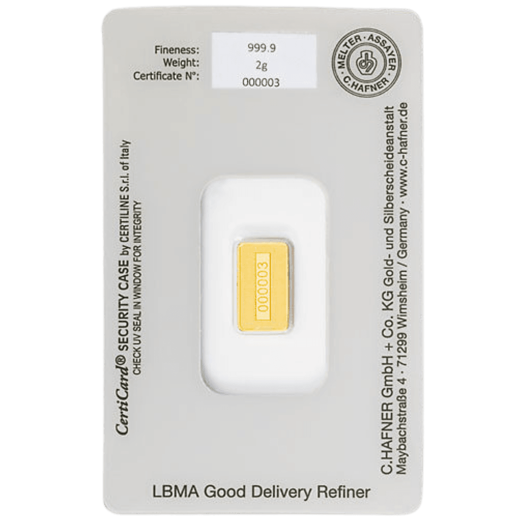 C.Hafner goudbaar 2 gram