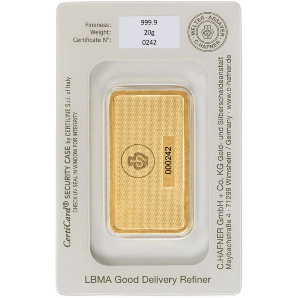 C.Hafner goudbaar 20 gram
