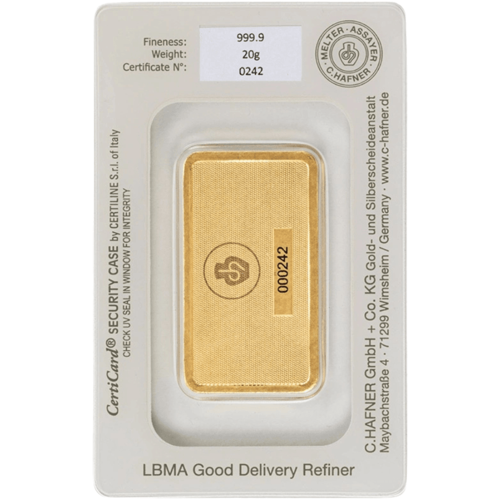 C.Hafner goudbaar 20 gram
