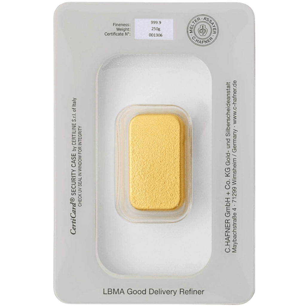 C.Hafner goudbaar 250 gram