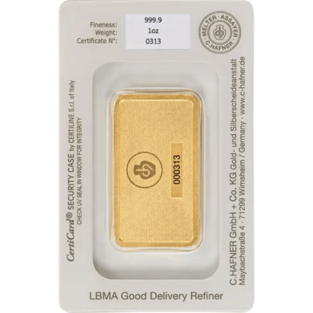 C.Hafner goudbaar 31,1 gram