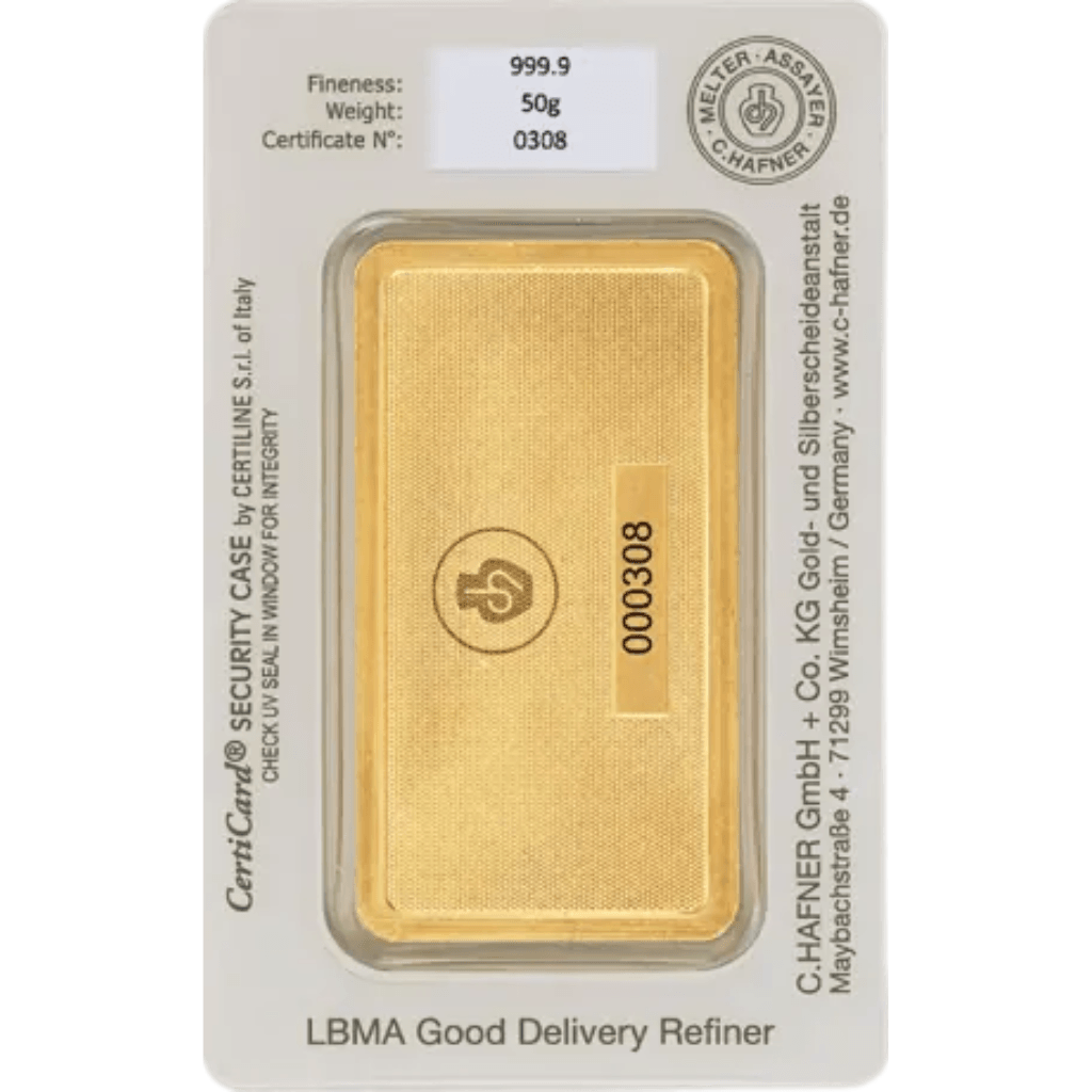 C.Hafner goudbaar 50 gram