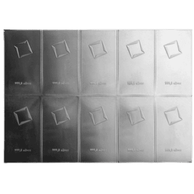 Combibar divers 10x10 gram zilver