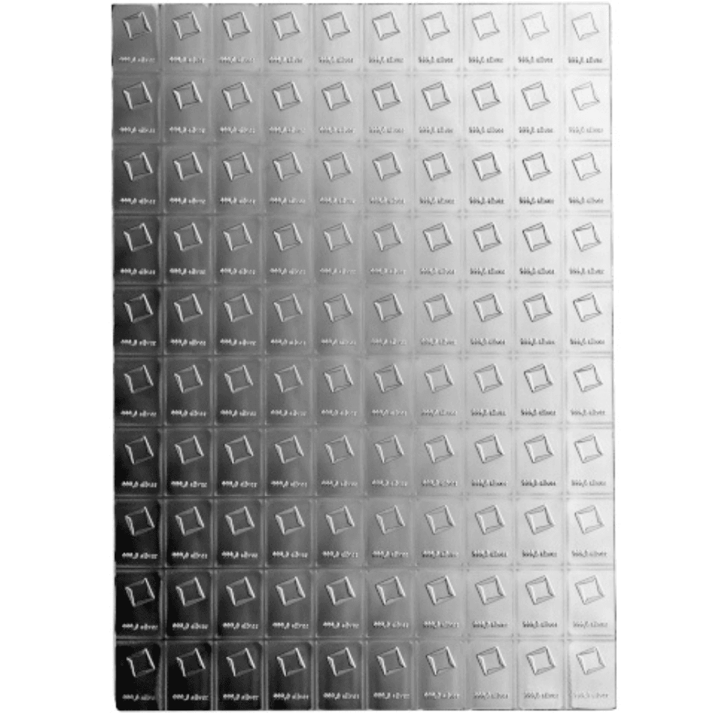 CombiBar divers 100 x 1 gram zilver