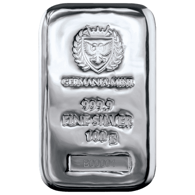 Germania Mint zilverbaar 100 gram