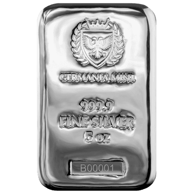 Germania Mint zilverbaar 5 troy ounce